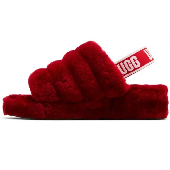 UGG Fluff Yeah Deep Red women's size 9 NEW!!! - Picture 3 of 8